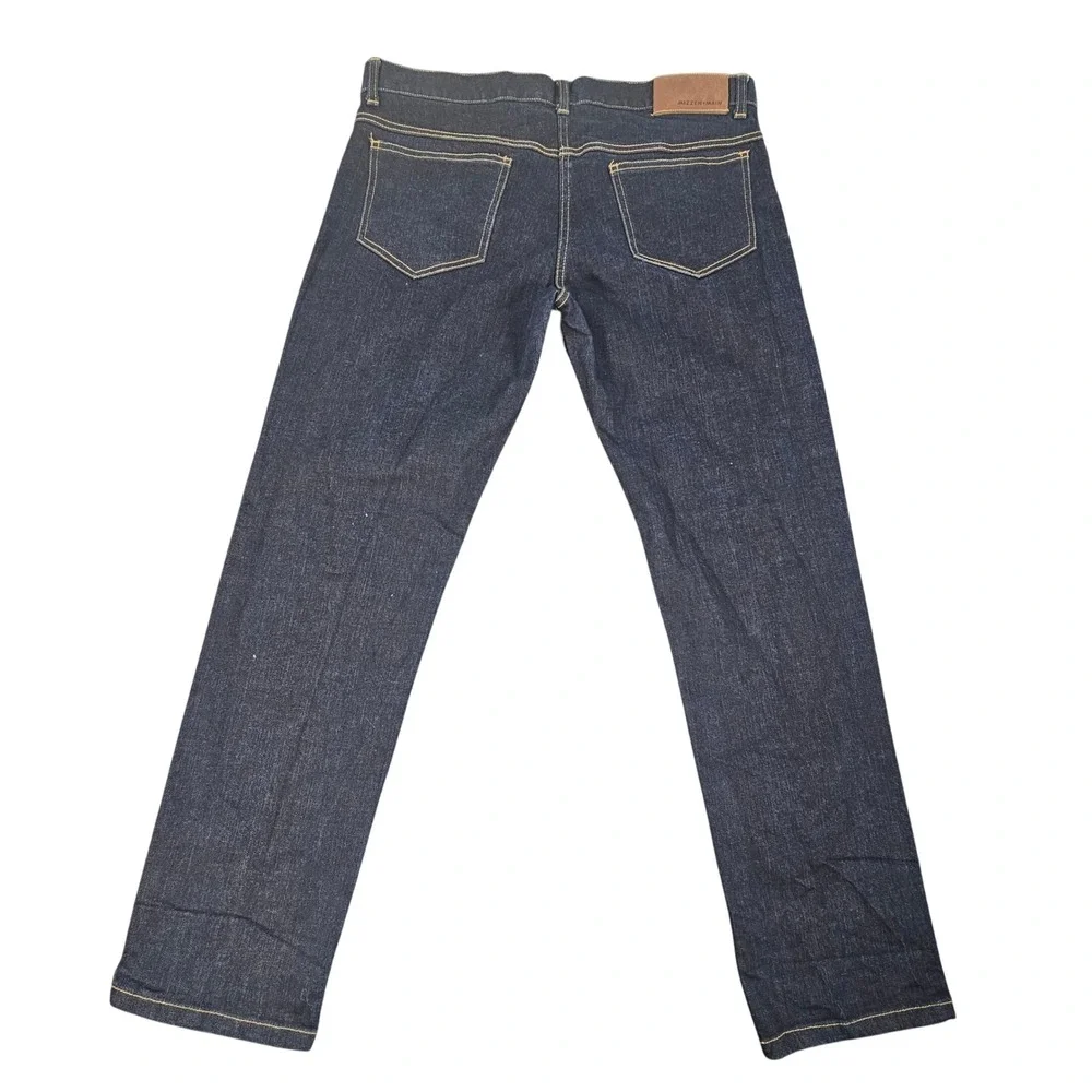 Mizzen+Main Mens Dark Wash Straight Leg Jeans Size 34 Made‎ in America